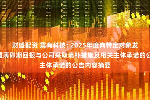 财盛配资 震有科技: 2025年度向特定对象发行A股股票摊薄即期回报与公司采取填补措施及相关主体承诺的公告内容摘要