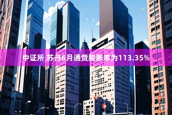 中证所 苏丹6月通货膨胀率为113.35%